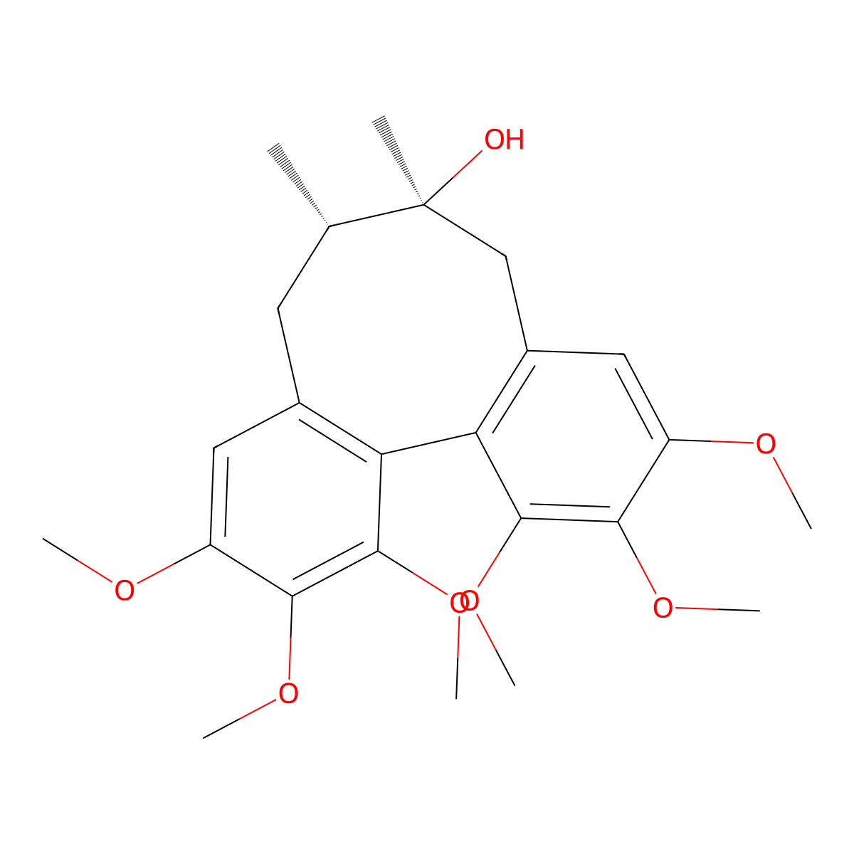 Schisandrin molecular structure, CAS 7432-28-2
