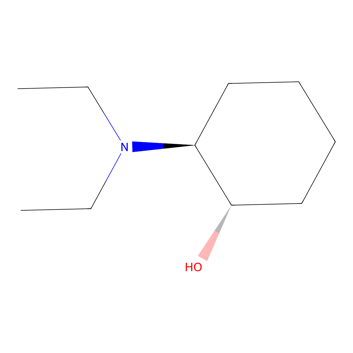 (1S,2S)-2-(diethylamino)cyclohexan-1-ol molecular structure, CAS 7432-60-2