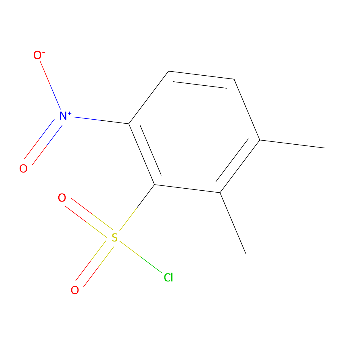 2,3-Dimethyl-6-nitrobenzene-1-sulfonyl chloride molecular structure, CAS 74320-02-8