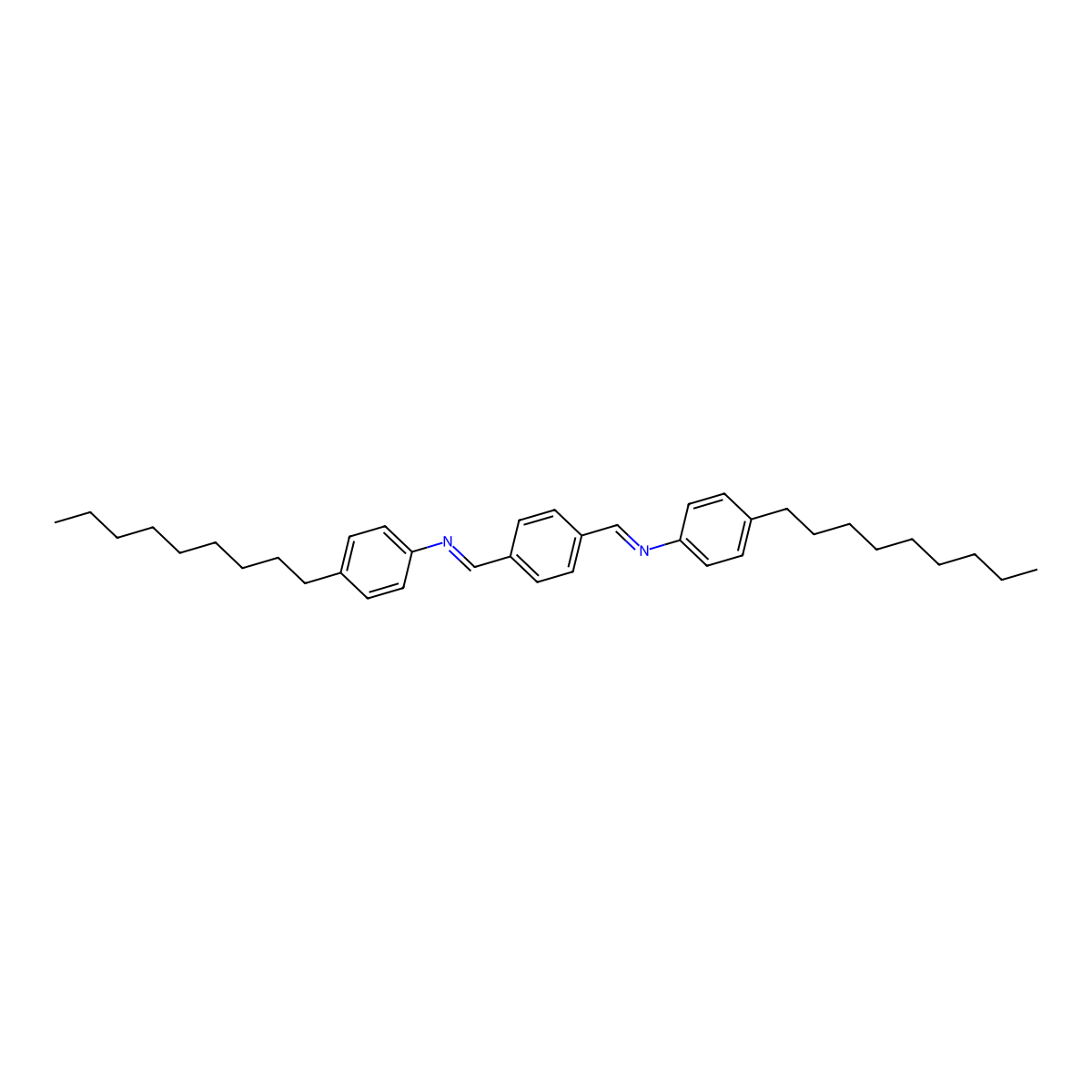 Terephthalylidene bis(p-nonylaniline) molecular structure, CAS 74324-26-8