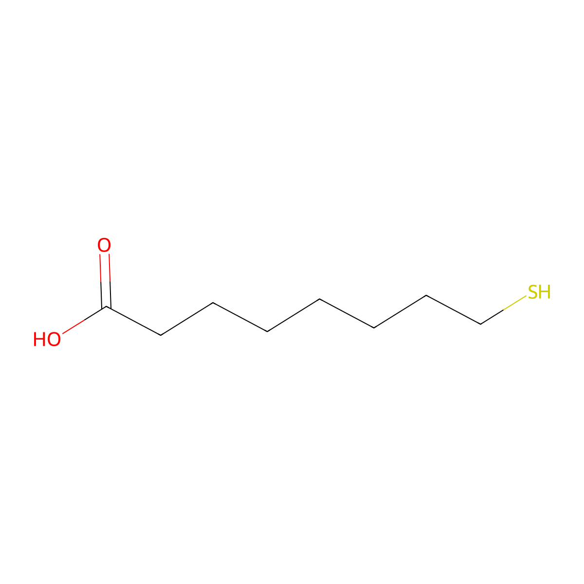 Octanoic acid, 8-mercapto- molecular structure, CAS 74328-61-3