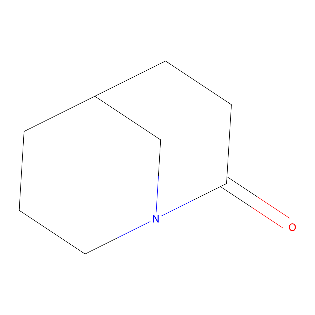 1-Azabicyclo(3.3.2)nonan-2-one molecular structure, CAS 74331-49-0