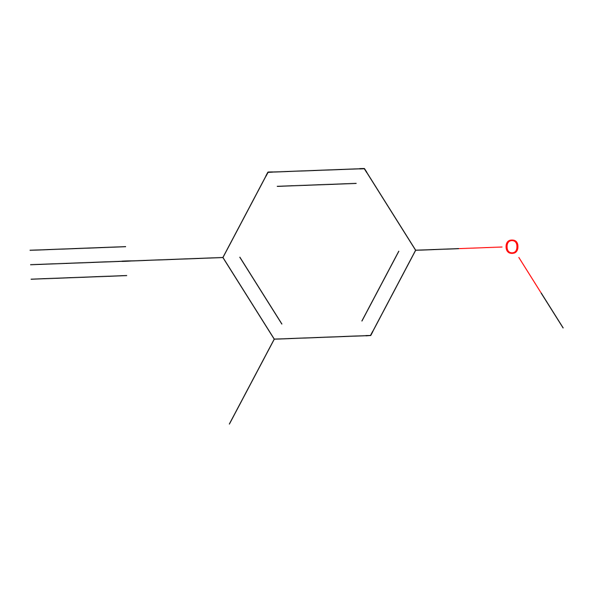 1-Ethynyl-4-methoxy-2-methylbenzene molecular structure, CAS 74331-69-4