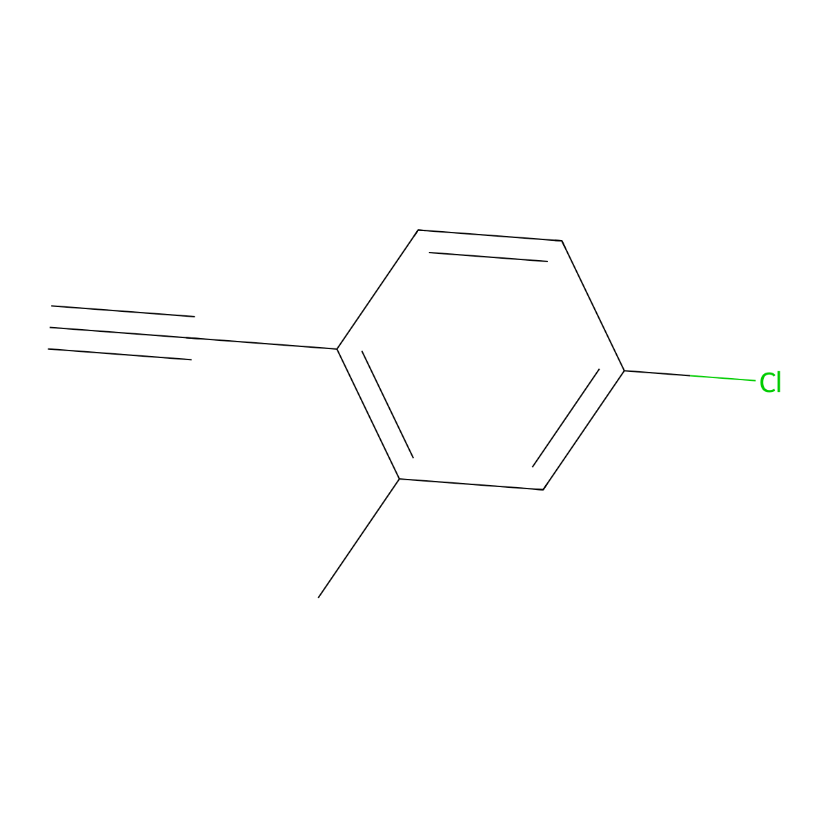 4-Chloro-1-ethynyl-2-methylbenzene molecular structure, CAS 74331-71-8