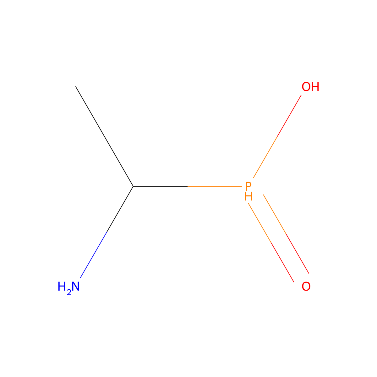 Aminoethylphosphinic acid molecular structure, CAS 74333-44-1