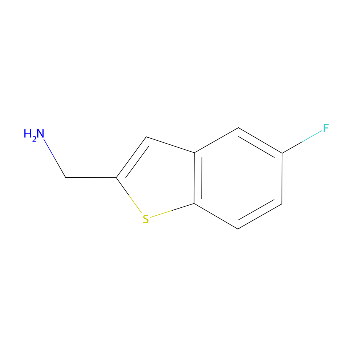 (5-Fluoro-1-benzothiophen-2-yl)methanamine molecular structure, CAS 743367-01-3
