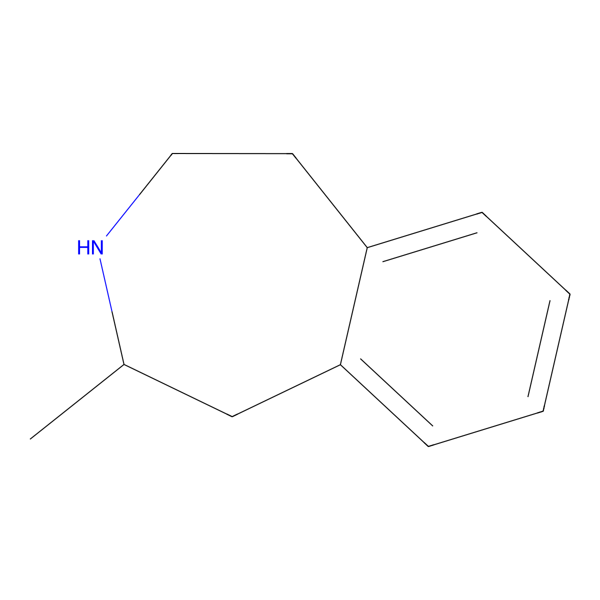 (2R)-2-Methyl-2,3,4,5-tetrahydro-1H-3-benzazepine molecular structure, CAS 743374-52-9
