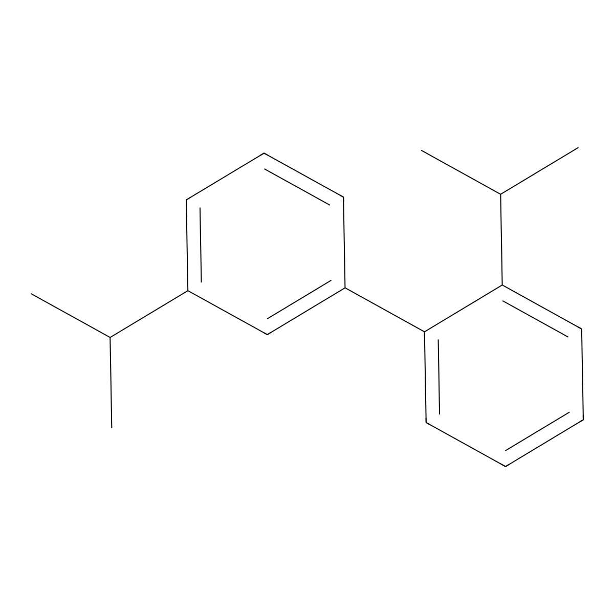 2,3'-Diisopropylbiphenyl molecular structure, CAS 74338-25-3