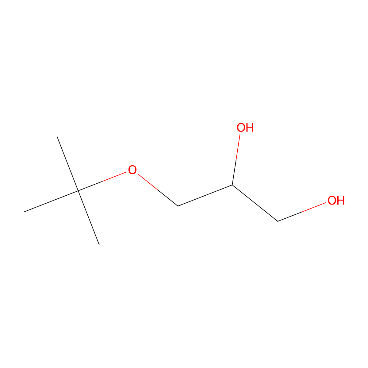 3-Tert-butoxy-1,2-propanediol molecular structure, CAS 74338-98-0