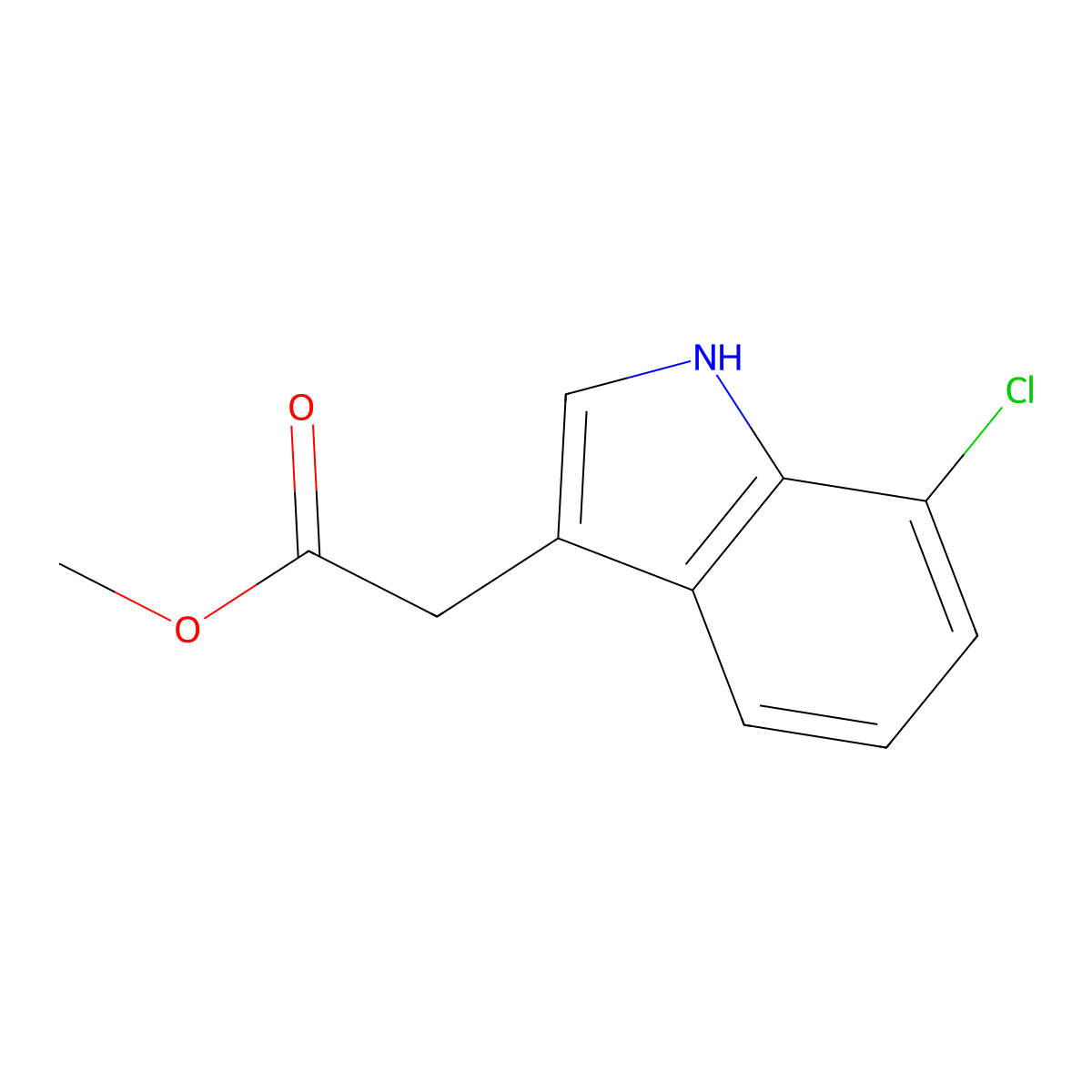 Methyl 7-Chloroindole-3-acetate molecular structure, CAS 74339-46-1