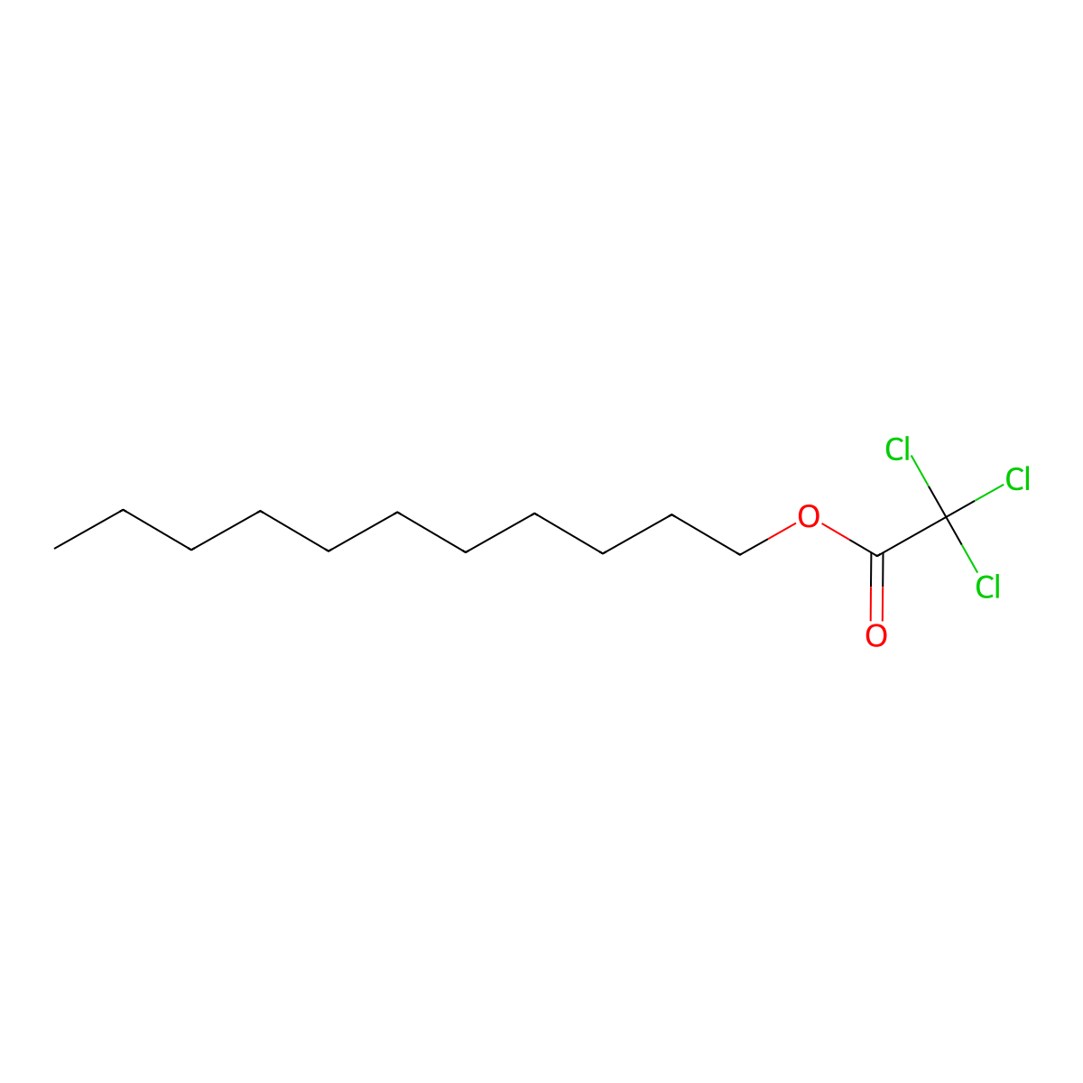 Undecyl trichloroacetate molecular structure, CAS 74339-49-4