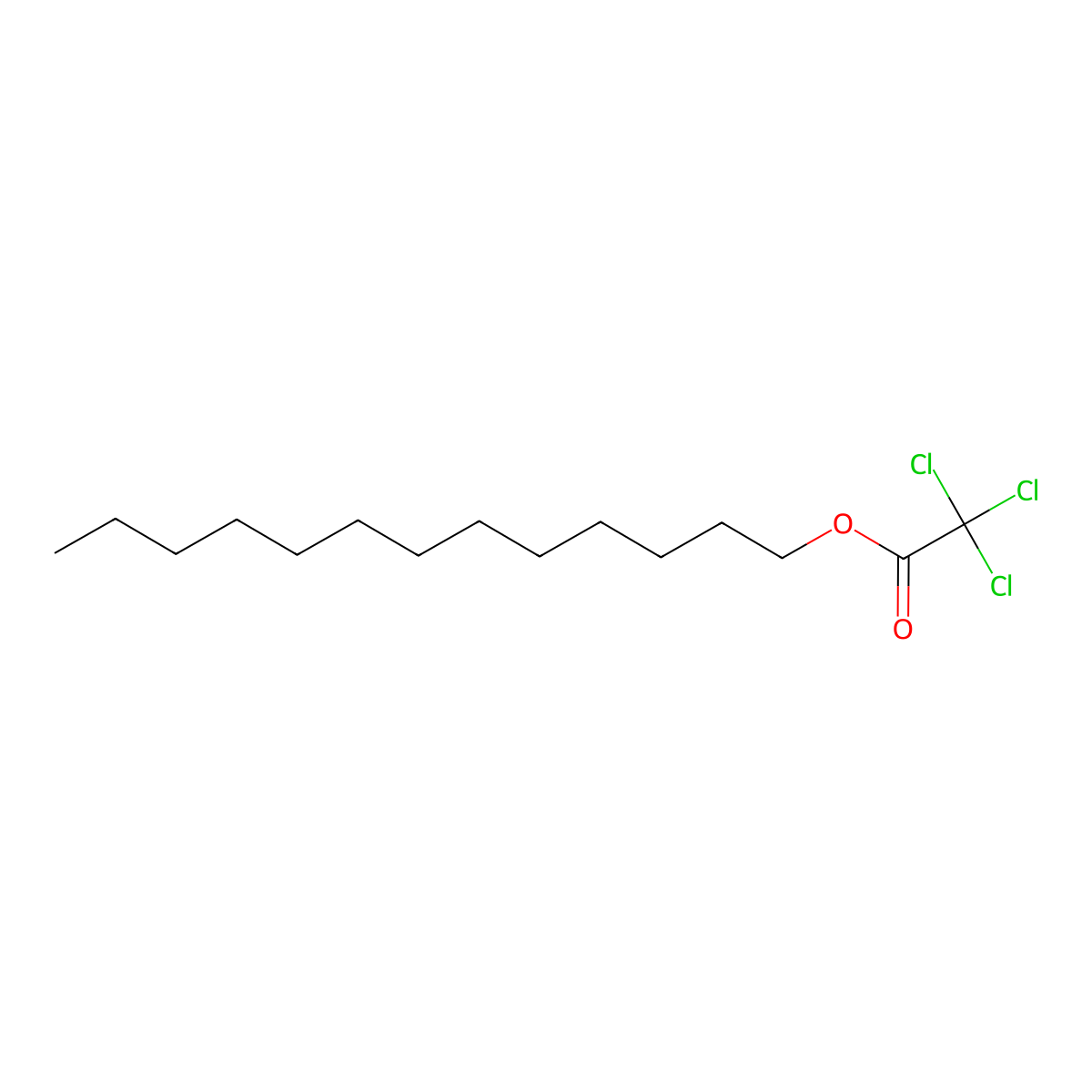 Tridecyl trichloroacetate molecular structure, CAS 74339-51-8