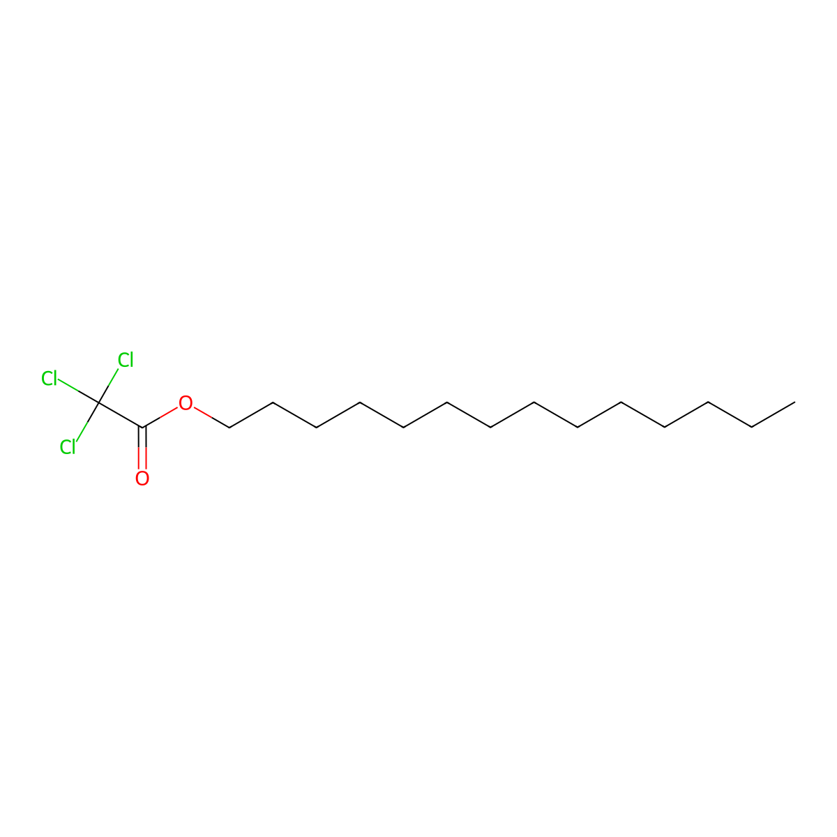 Tetradecyl trichloroacetate molecular structure, CAS 74339-52-9