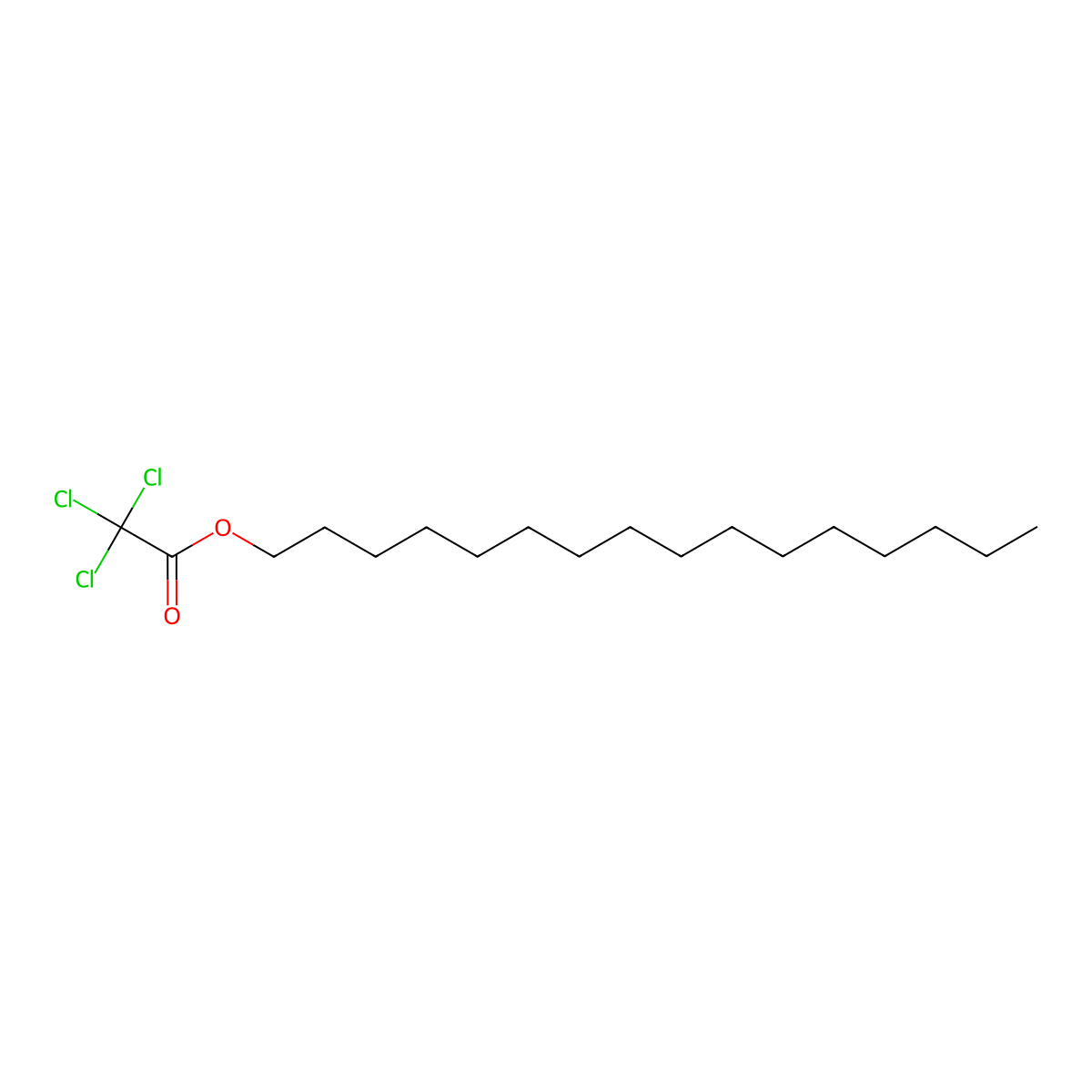 Hexadecyl trichloroacetate molecular structure, CAS 74339-54-1