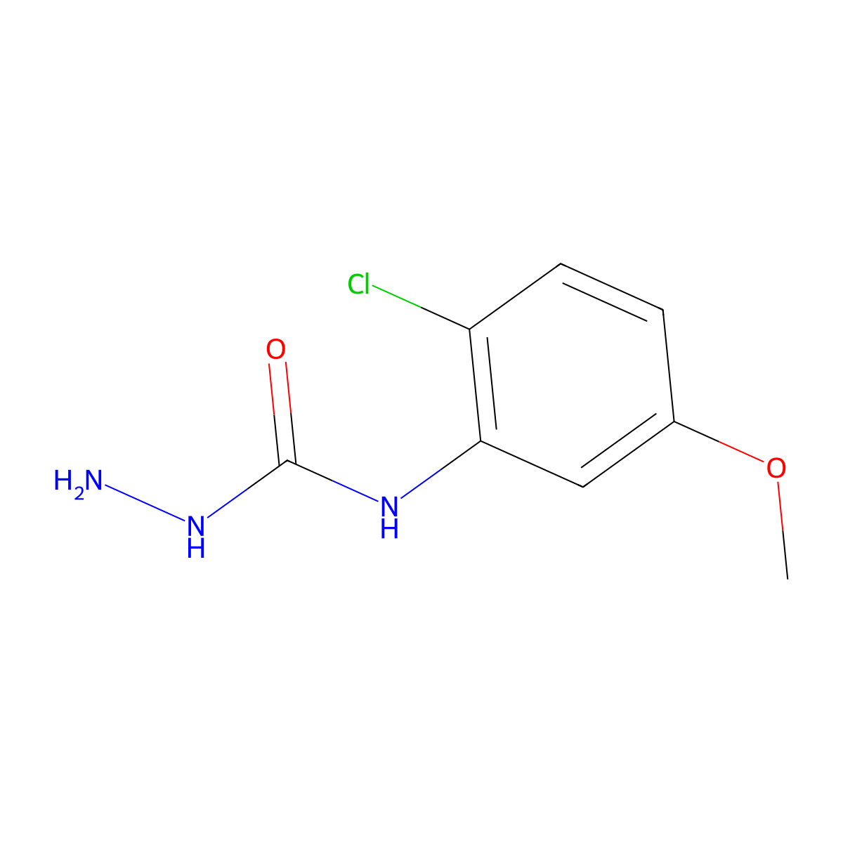 3-Amino-1-(2-chloro-5-methoxyphenyl)urea molecular structure, CAS 743397-09-3