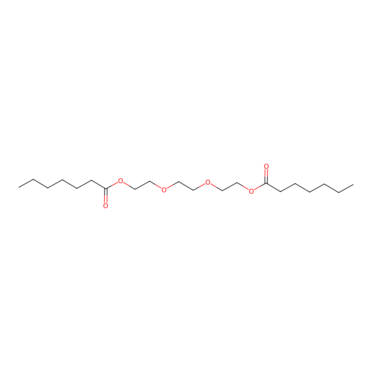 Heptanoic acid, 1,1'-[1,2-ethanediylbis(oxy-2,1-ethanediyl)] ester molecular structure, CAS 7434-40-4