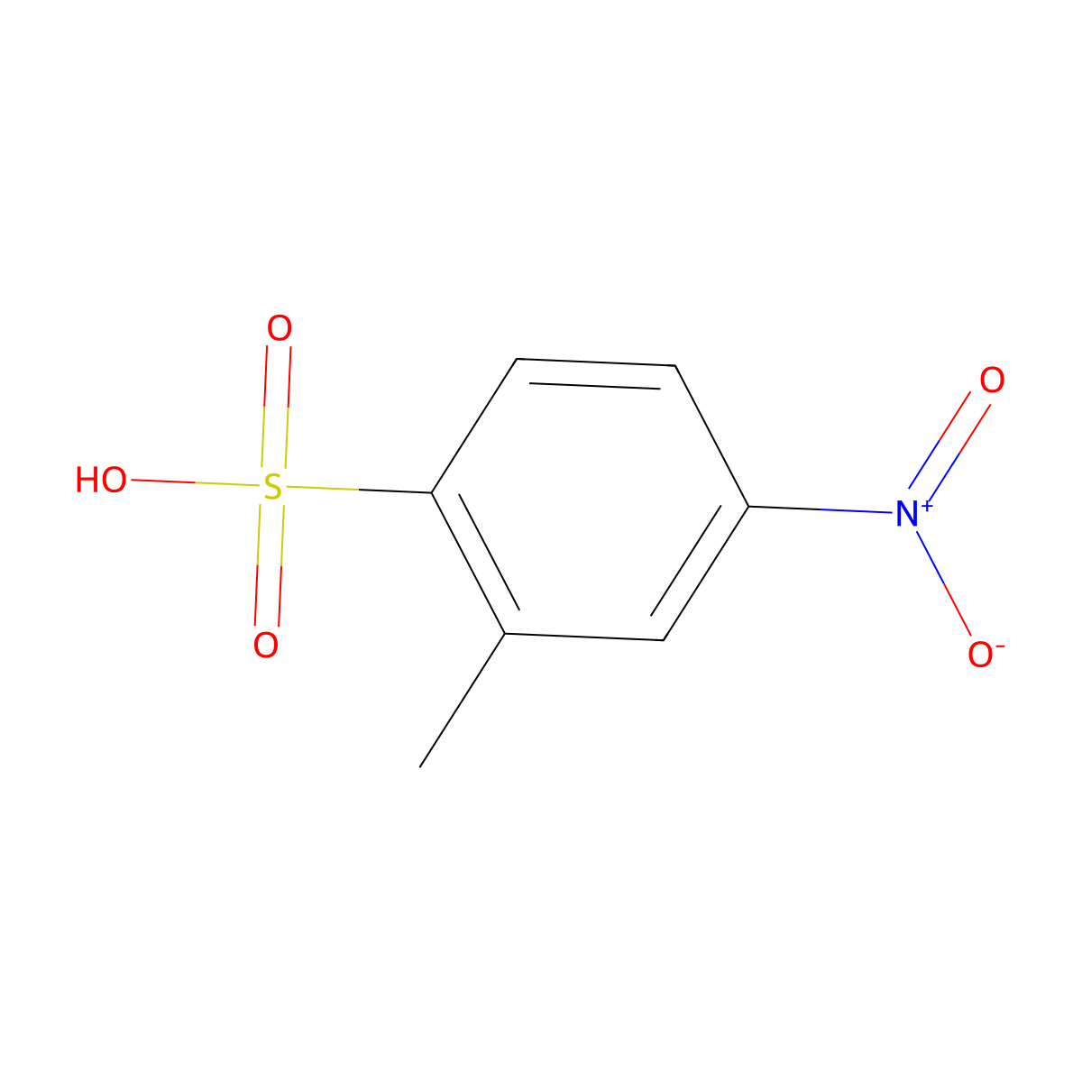 2-Methyl-4-nitrobenzenesulfonic acid molecular structure, CAS 7434-70-0
