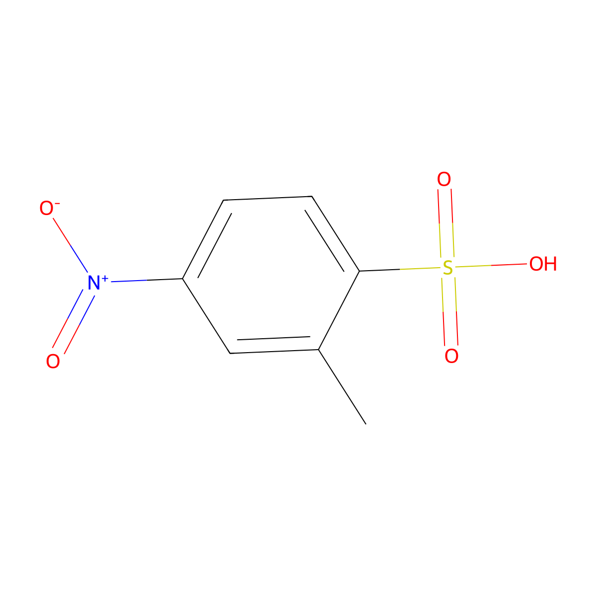 2-Methyl-4-nitrobenzenesulfonic acid molecular structure, CAS 7434-70-0