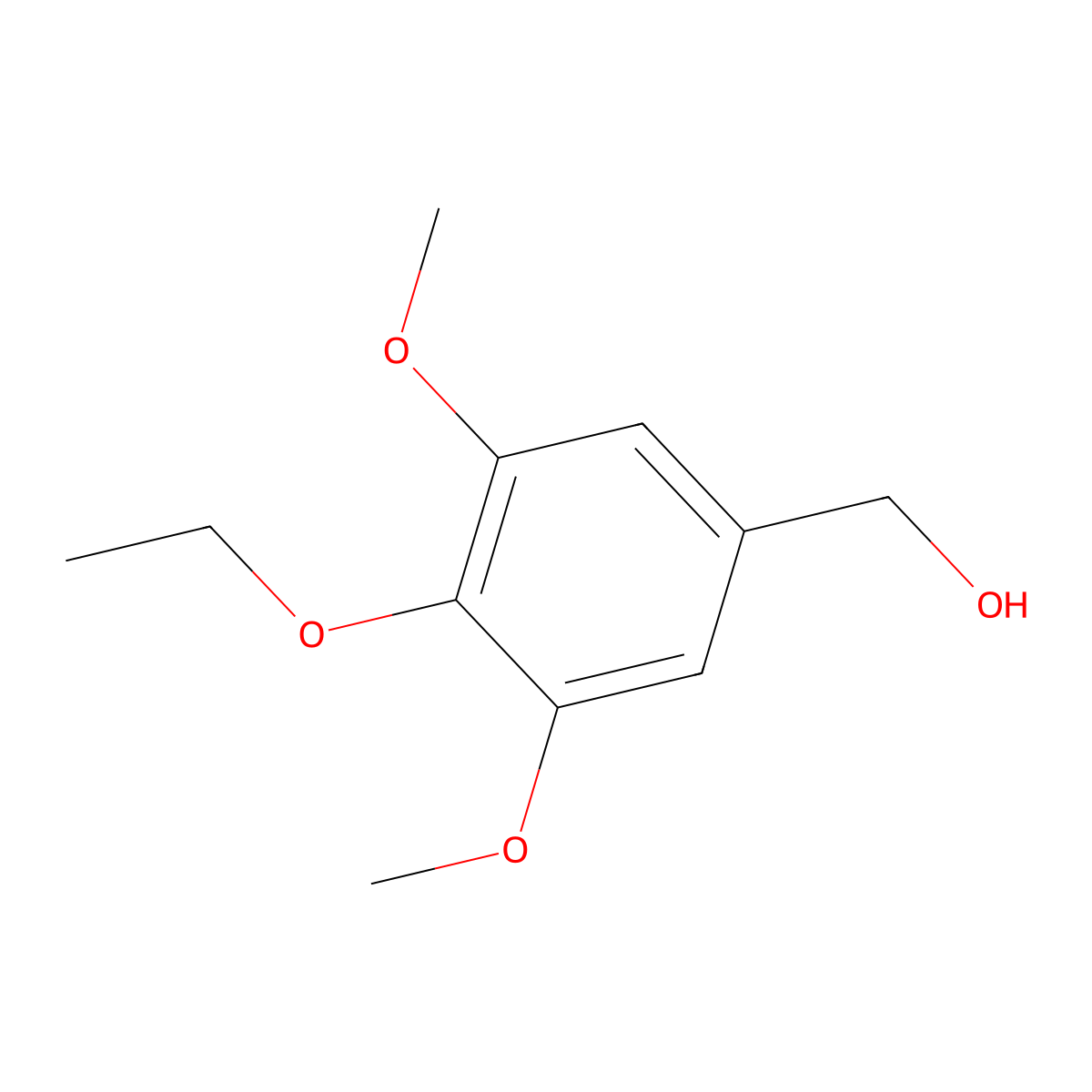 Benzenemethanol, 4-ethoxy-3,5-dimethoxy- molecular structure, CAS 74340-20-8