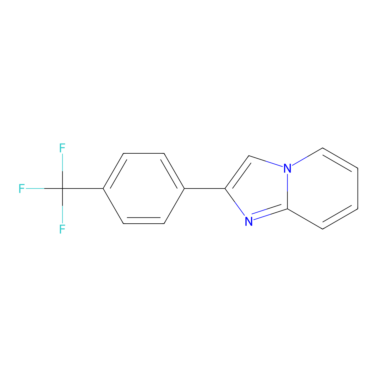 2-(4-(Trifluoromethyl)phenyl)imidazo[1,2-a]pyridine molecular structure, CAS 743407-46-7