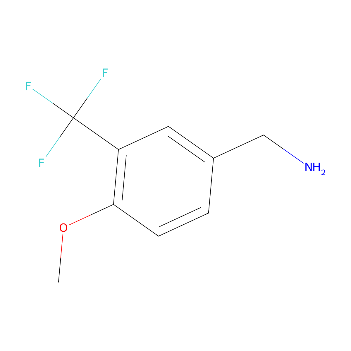 4-Methoxy-3-(trifluoromethyl)benzylamine molecular structure, CAS 743408-04-0