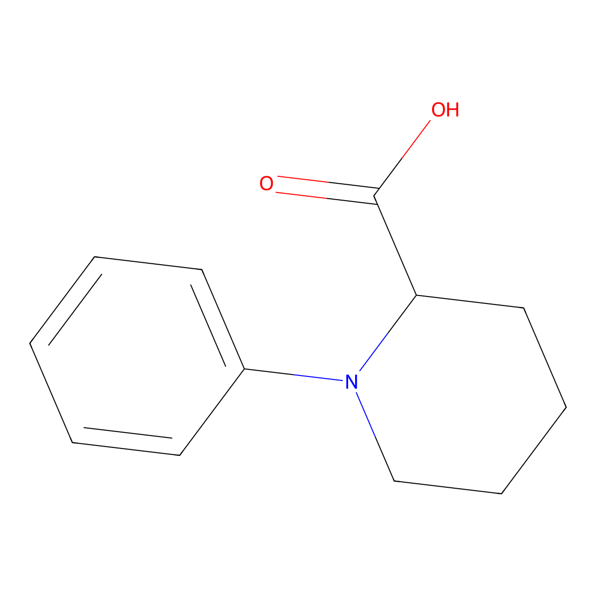 1-Phenylpiperidine-2-carboxylic acid molecular structure, CAS 743422-75-5
