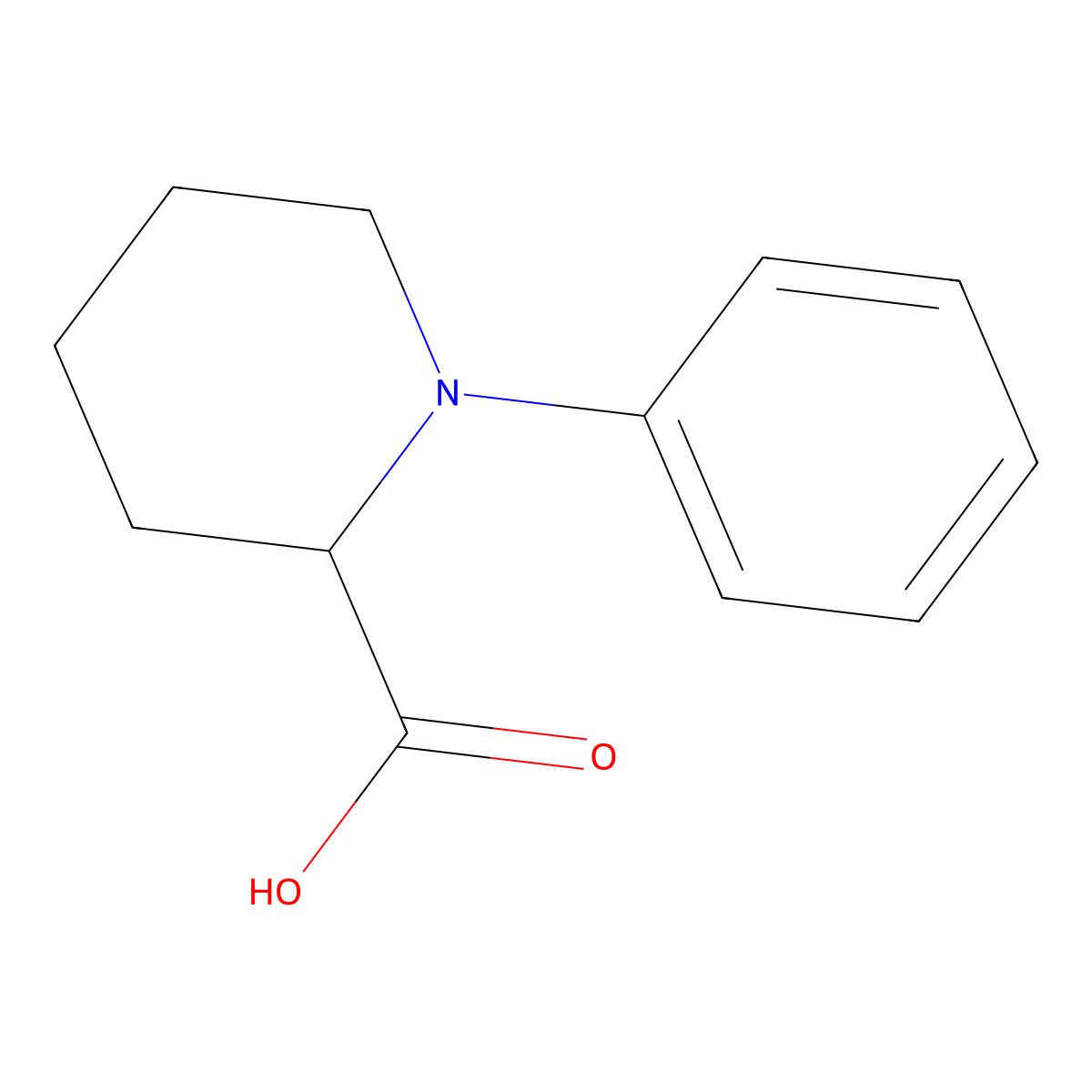 1-Phenylpiperidine-2-carboxylic acid molecular structure, CAS 743422-75-5