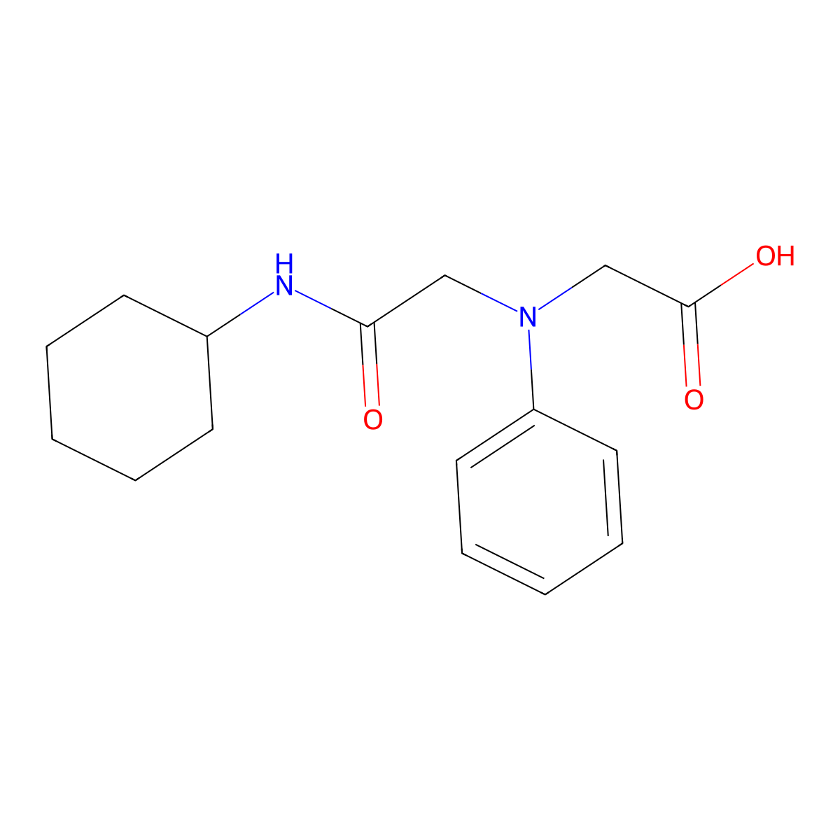 [[2-(Cyclohexylamino)-2-oxoethyl](phenyl)amino]-acetic acid molecular structure, CAS 743423-02-1
