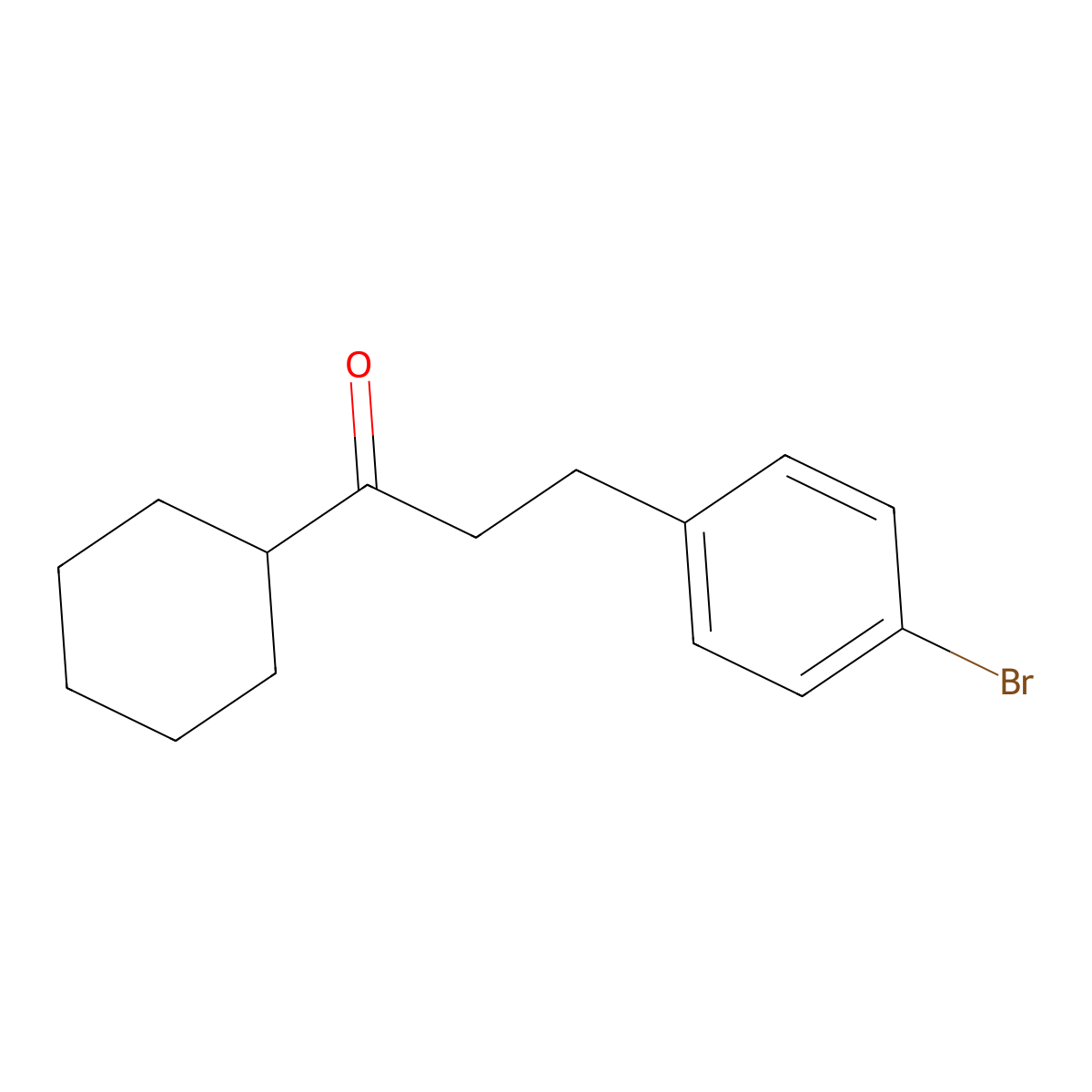 2-(4-Bromophenyl)ethyl cyclohexyl ketone molecular structure, CAS 743434-28-8
