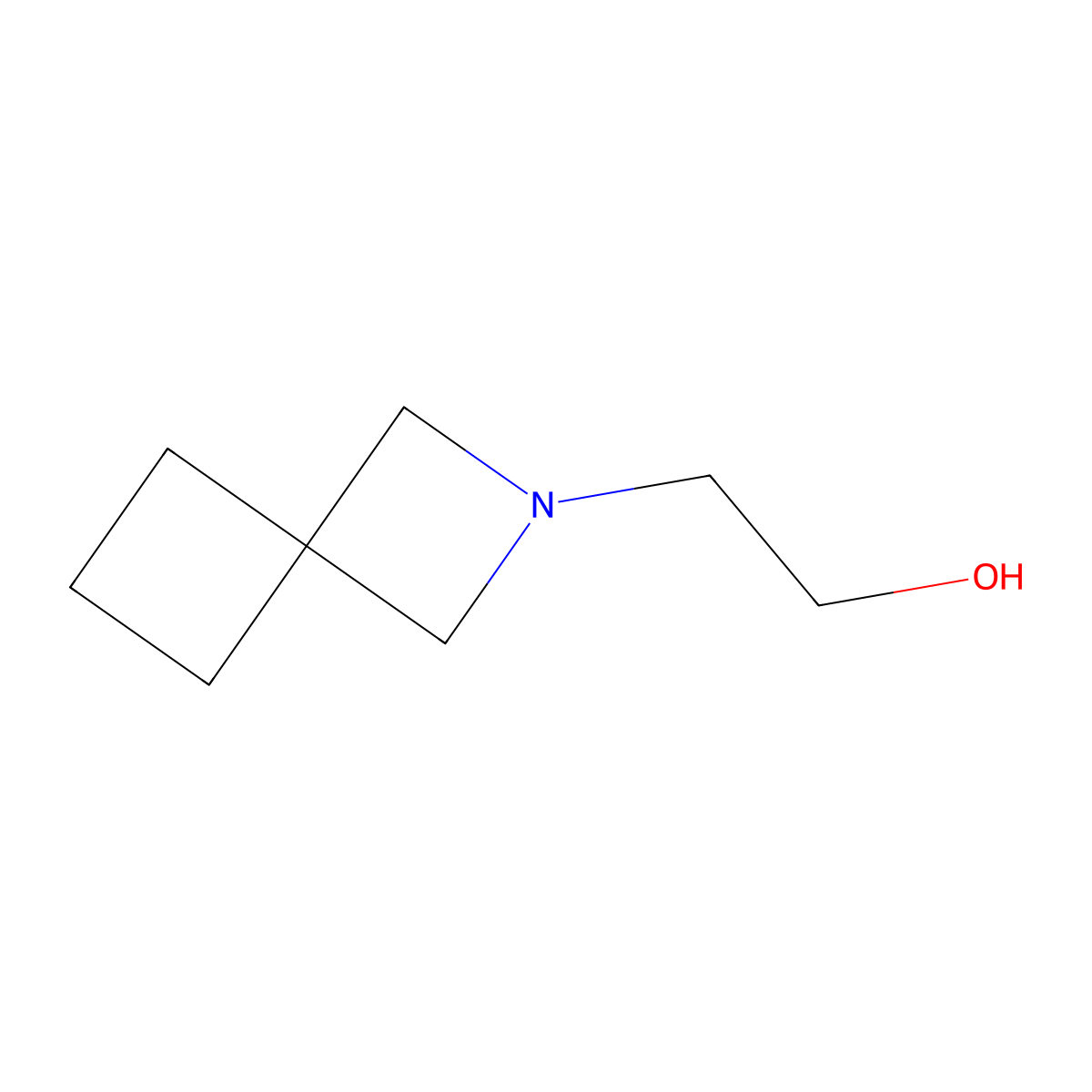 2-(2-Azaspiro[3.3]heptan-2-yl)ethanol molecular structure, CAS 743438-38-2
