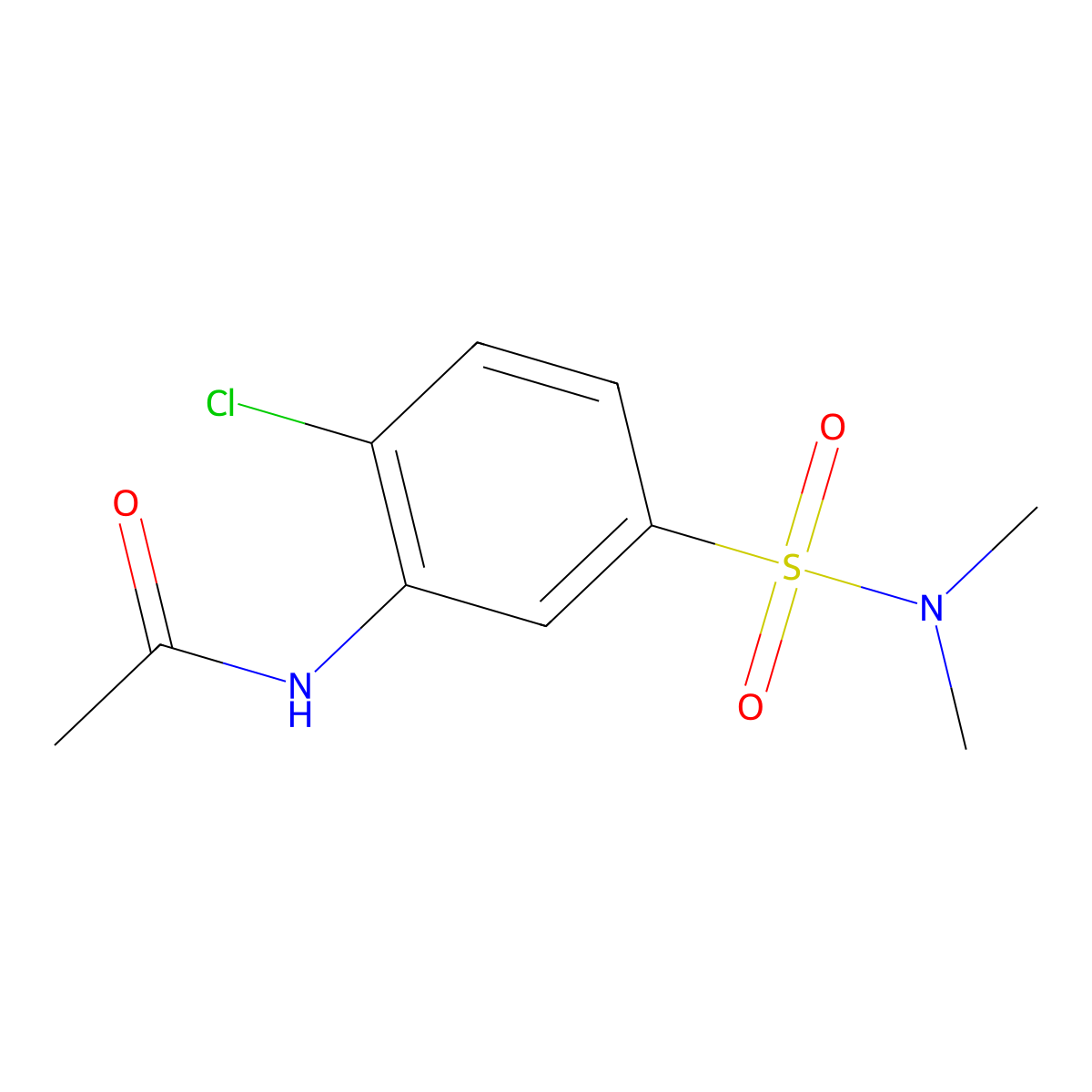 N-[2-chloro-5-(dimethylsulfamoyl)phenyl]acetamide molecular structure, CAS 743439-12-5