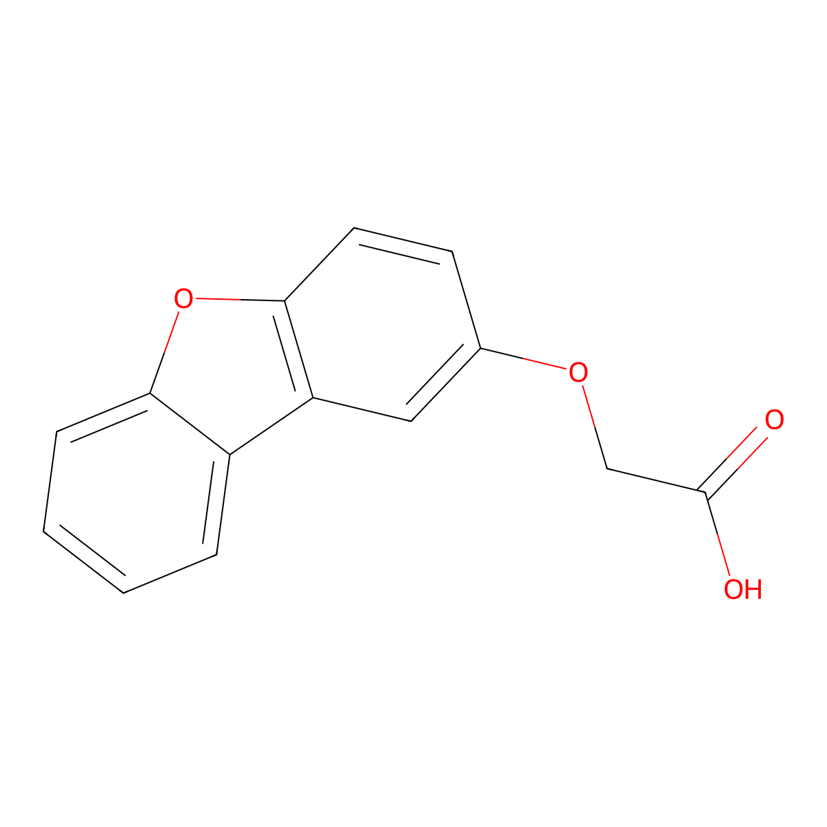 2-{8-Oxatricyclo[7.4.0.0,2,7]trideca-1(9),2(7),3,5,10,12-hexaen-4-yloxy}acetic acid molecular structure, CAS 743440-23-5