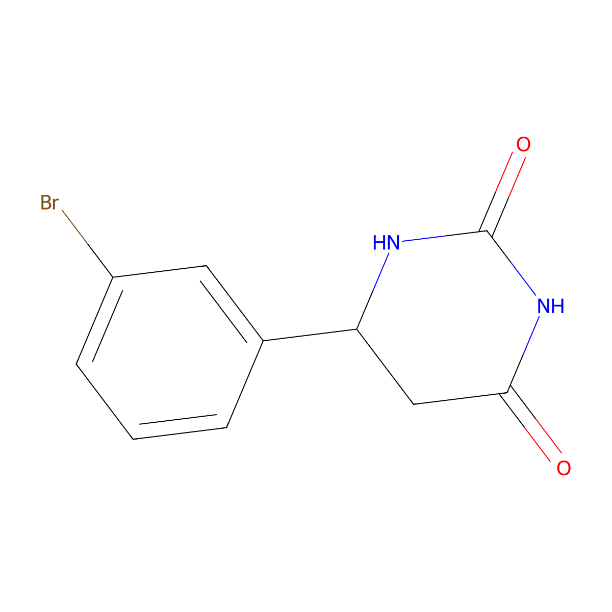 6-(3-Bromophenyl)-1,3-diazinane-2,4-dione molecular structure, CAS 743440-60-0