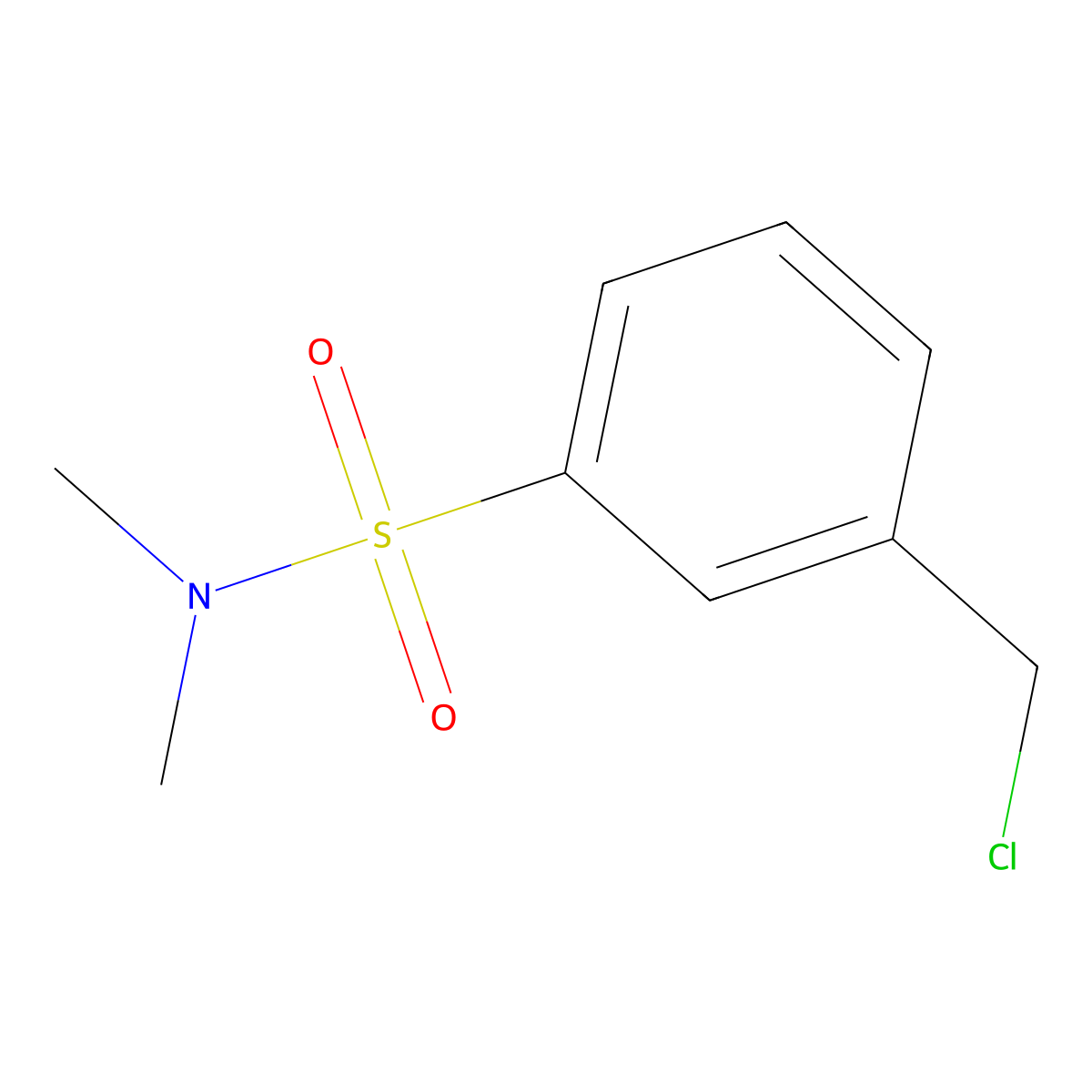 3-(chloromethyl)-N,N-dimethylbenzenesulfonamide molecular structure, CAS 743441-85-2
