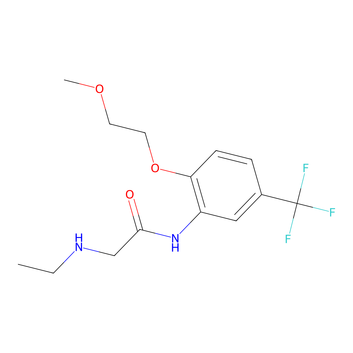 2-(ethylamino)-N-[2-(2-methoxyethoxy)-5-(trifluoromethyl)phenyl]acetamide molecular structure, CAS 743441-86-3
