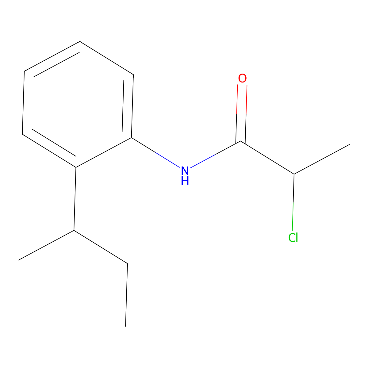 N-[2-(butan-2-yl)phenyl]-2-chloropropanamide molecular structure, CAS 743441-87-4