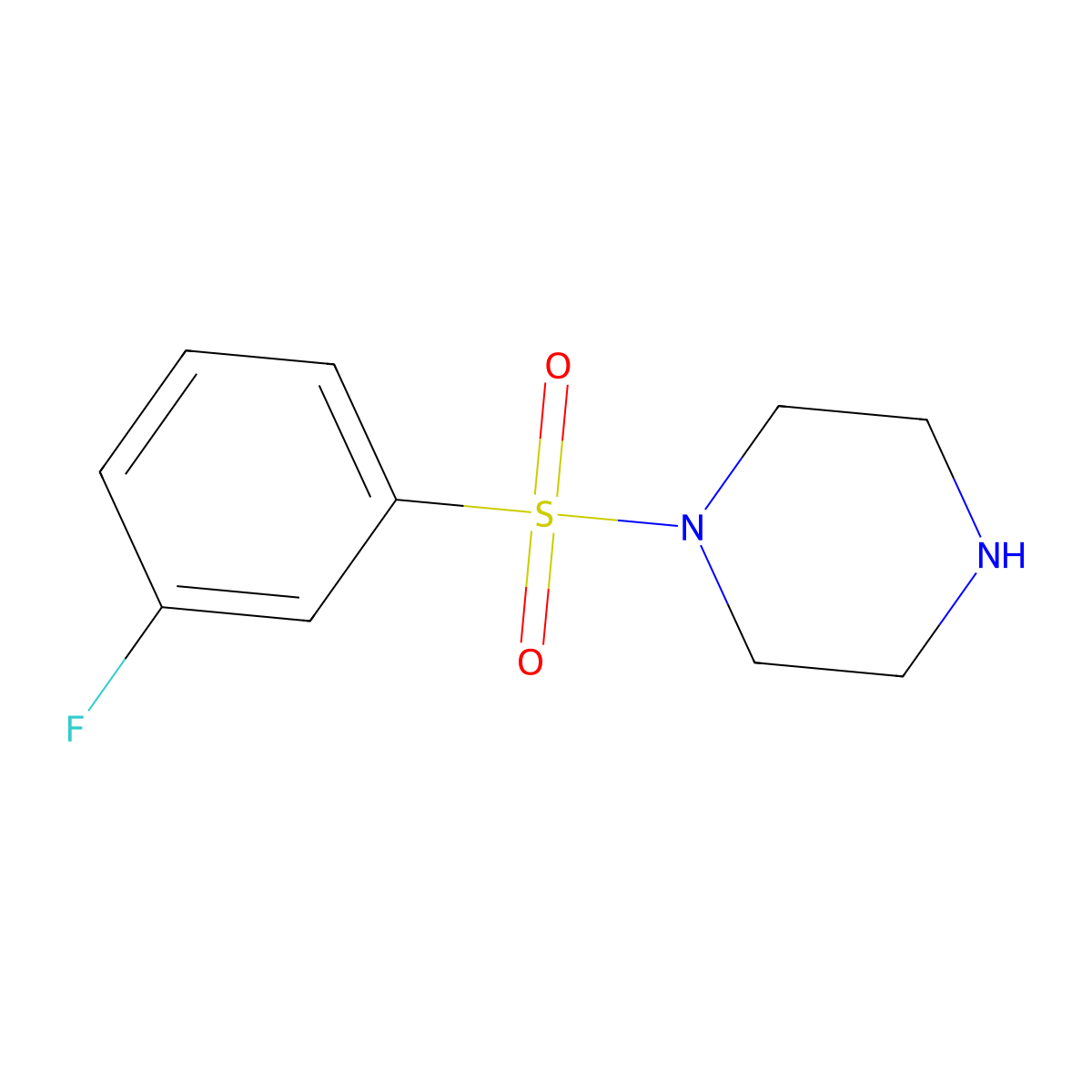1-(3-Fluoro-benzenesulfonyl)-piperazine molecular structure, CAS 743441-88-5