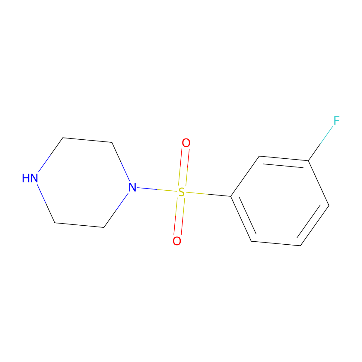 1-(3-Fluoro-benzenesulfonyl)-piperazine molecular structure, CAS 743441-88-5