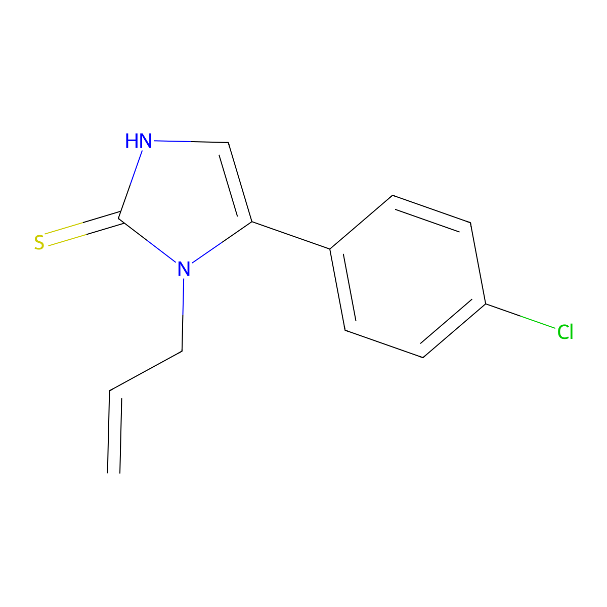 5-(4-chlorophenyl)-1-(prop-2-en-1-yl)-1H-imidazole-2-thiol molecular structure, CAS 743441-92-1