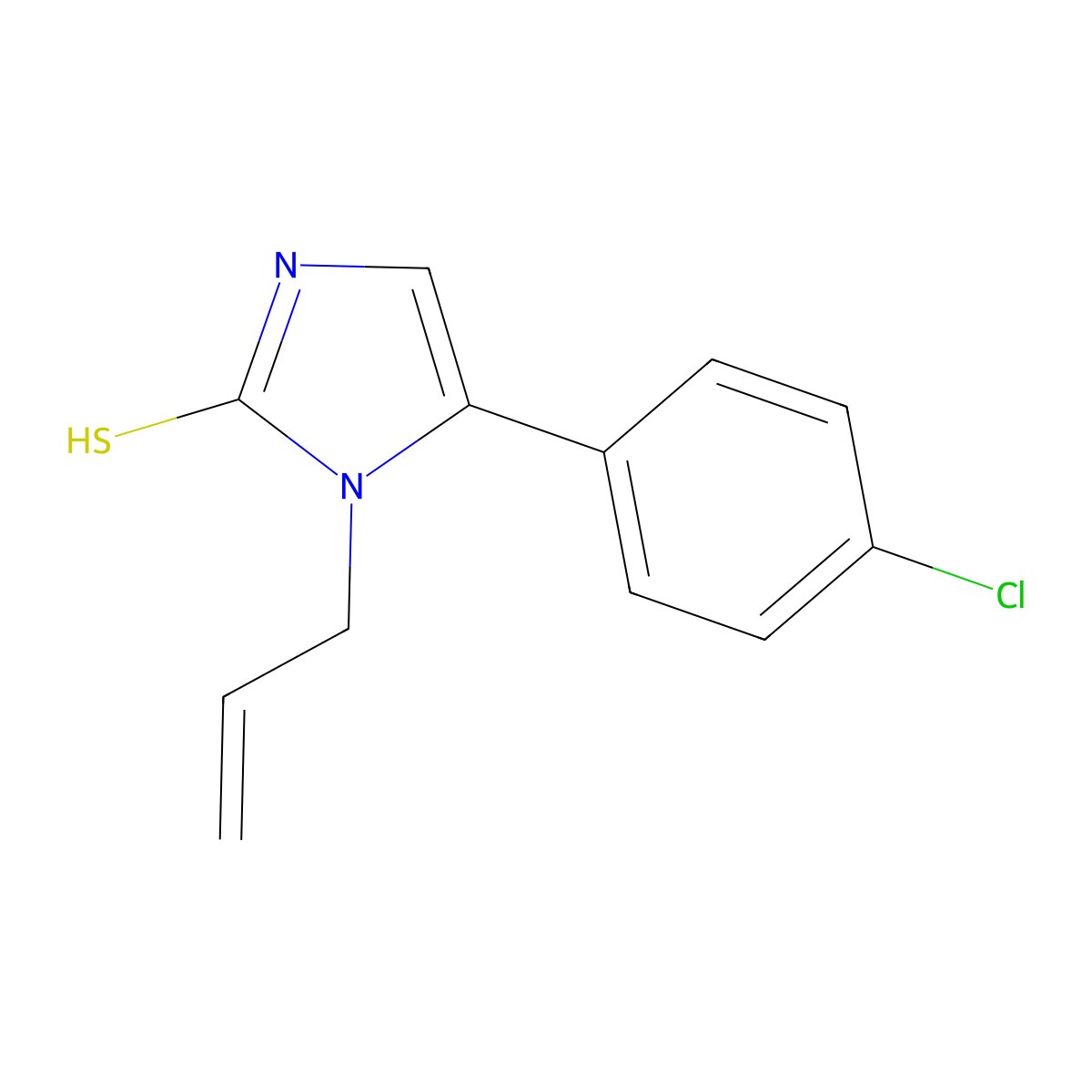 5-(4-chlorophenyl)-1-(prop-2-en-1-yl)-1H-imidazole-2-thiol molecular structure, CAS 743441-92-1