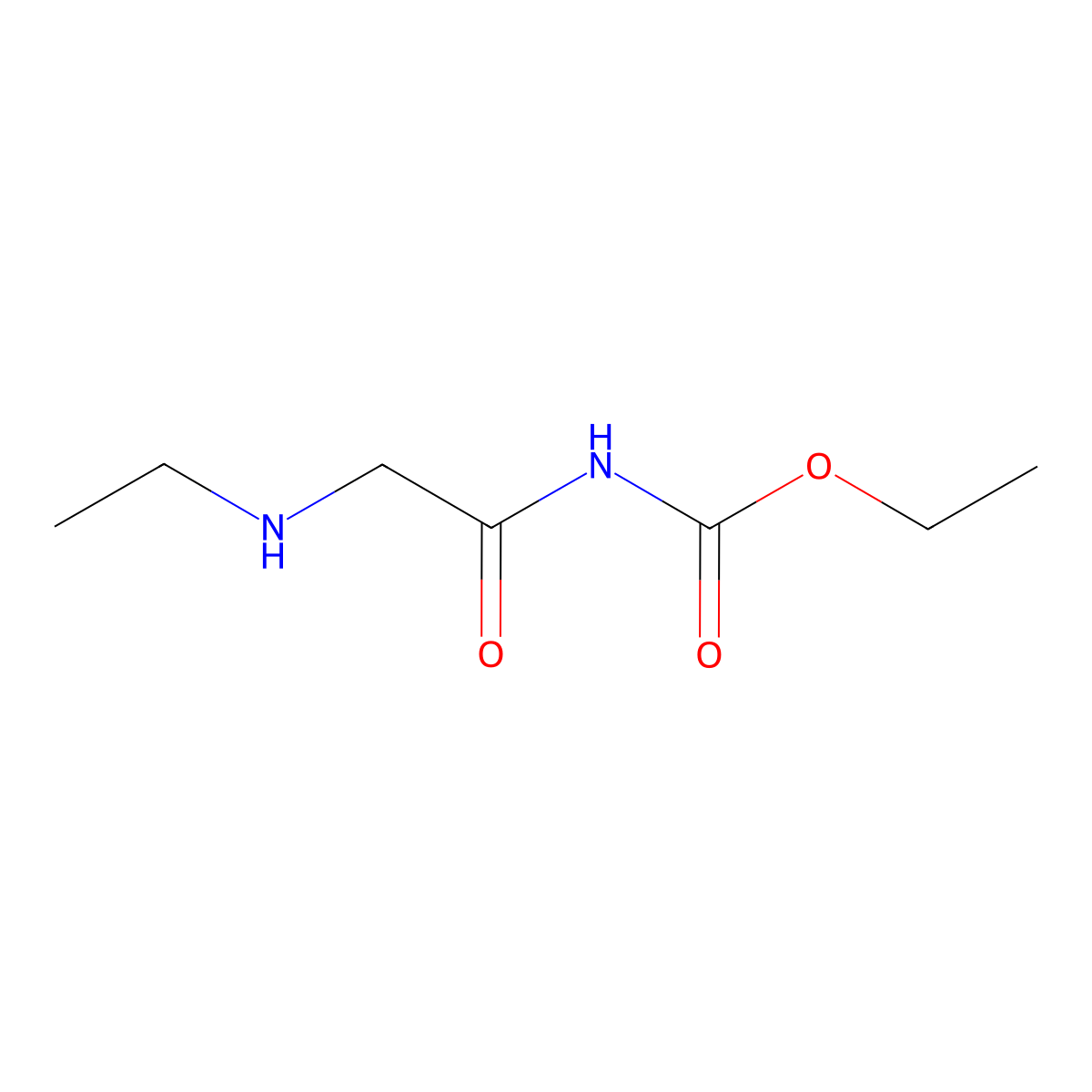 ethyl N-[2-(ethylamino)acetyl]carbamate molecular structure, CAS 743441-98-7