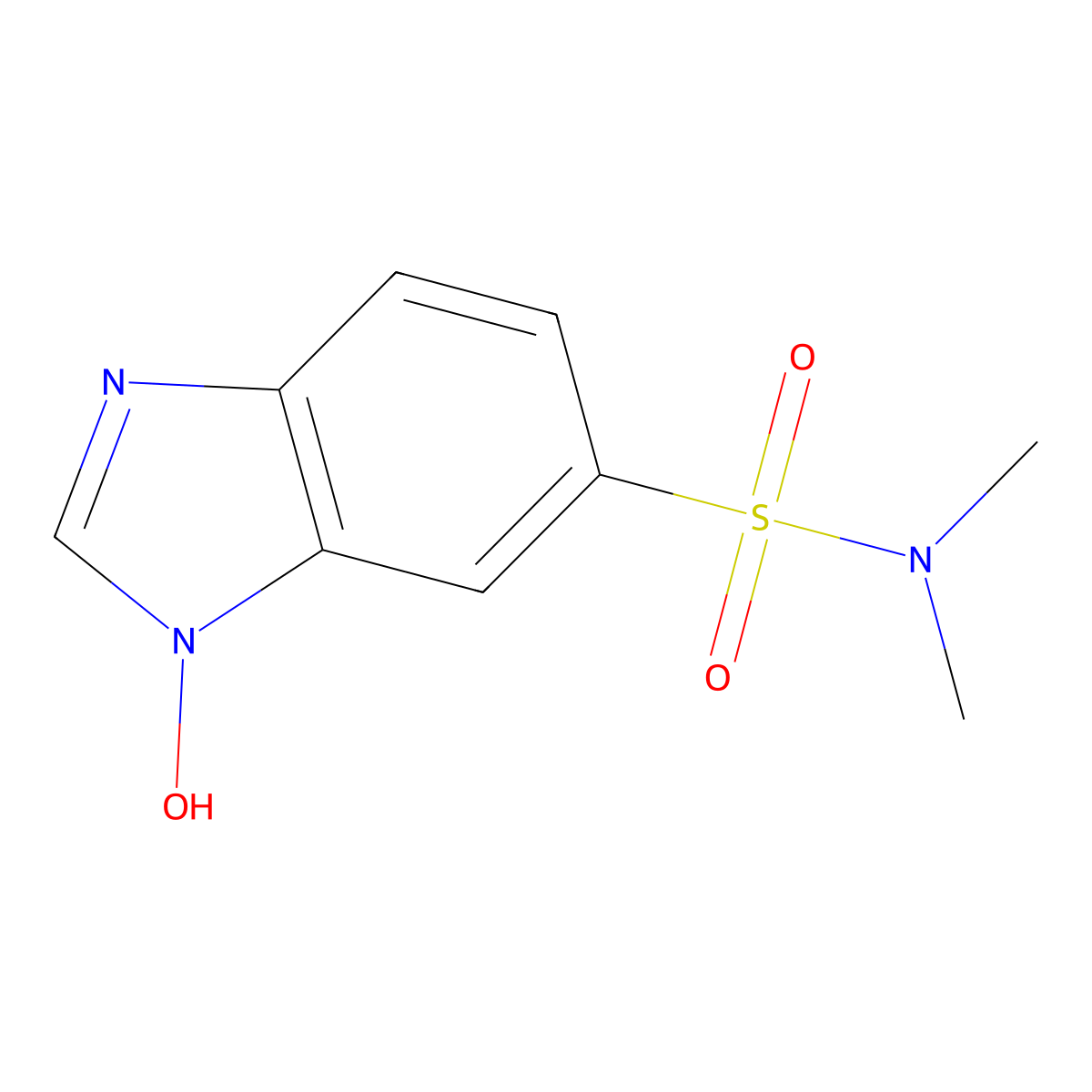 1-hydroxy-N,N-dimethyl-1H-1,3-benzodiazole-6-sulfonamide molecular structure, CAS 743442-05-9