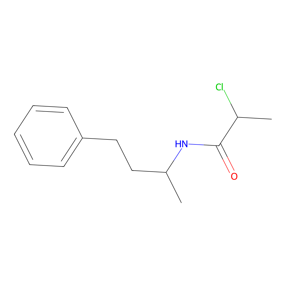 2-chloro-N-(4-phenylbutan-2-yl)propanamide molecular structure, CAS 743442-10-6