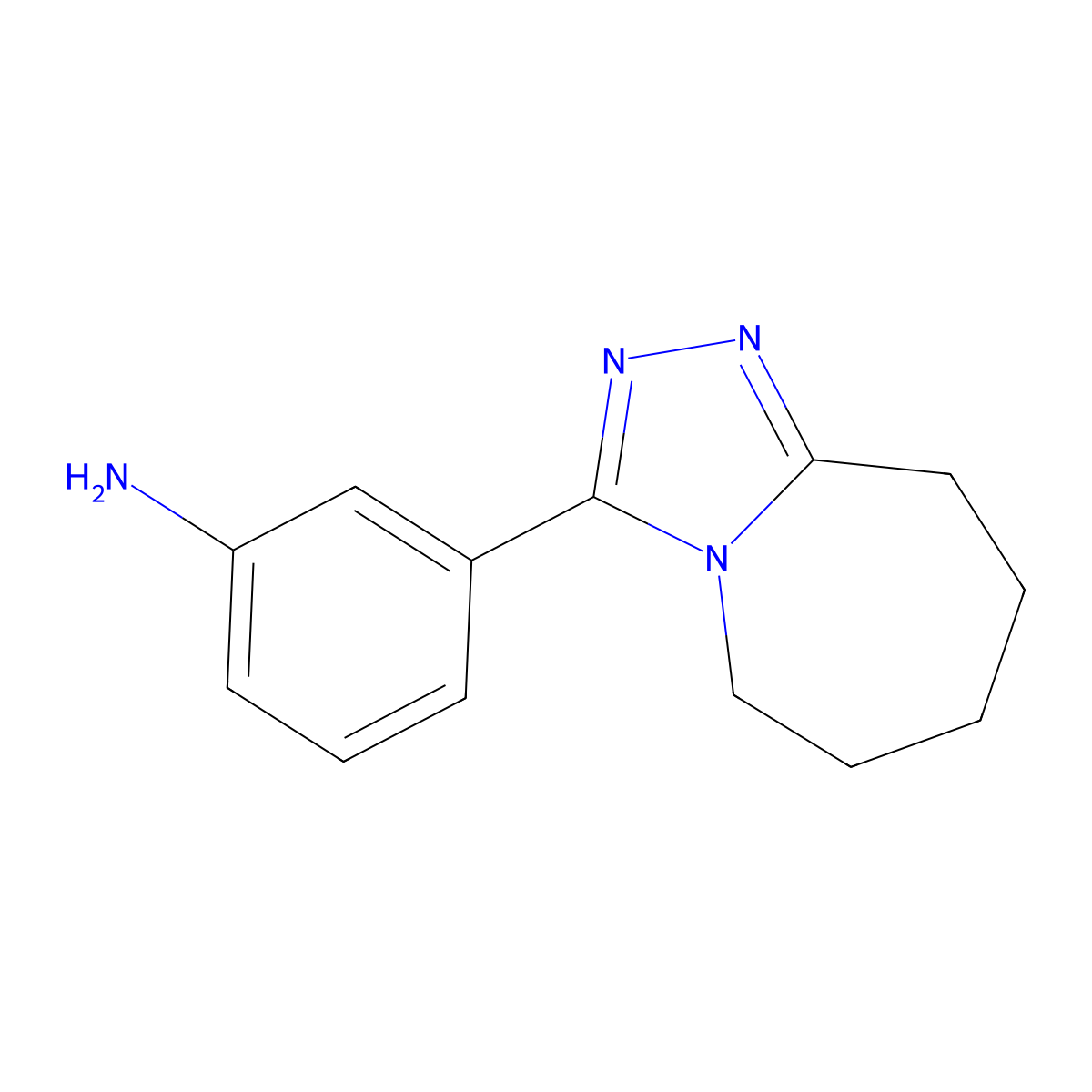 3-{5H,6H,7H,8H,9H-[1,2,4]triazolo[4,3-a]azepin-3-yl}aniline molecular structure, CAS 743444-21-5