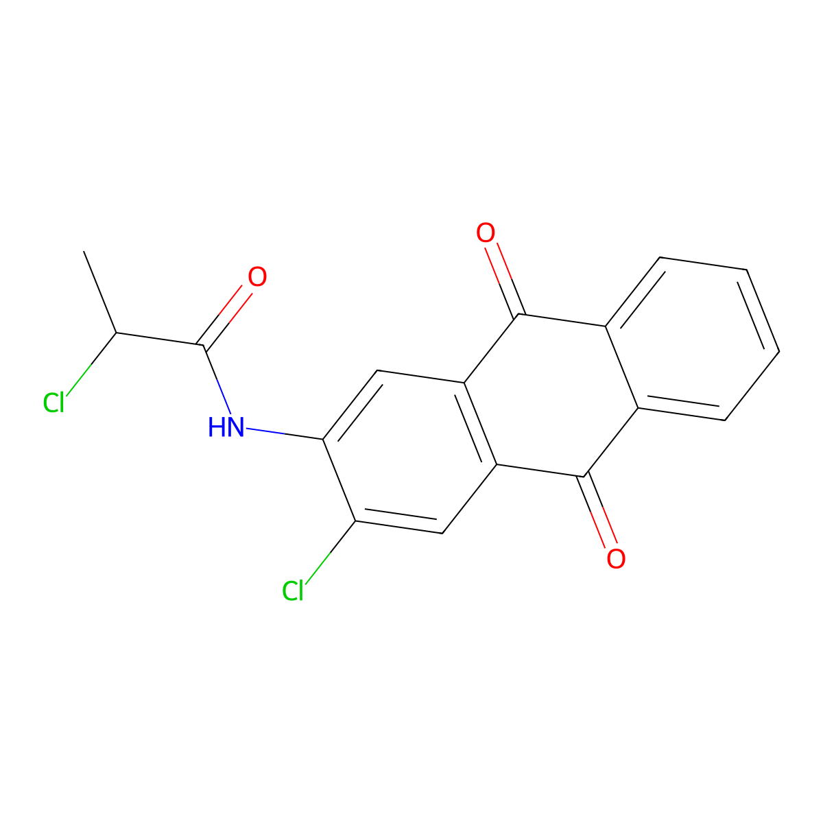 2-chloro-N-(3-chloro-9,10-dioxo-9,10-dihydroanthracen-2-yl)propanamide molecular structure, CAS 743444-22-6
