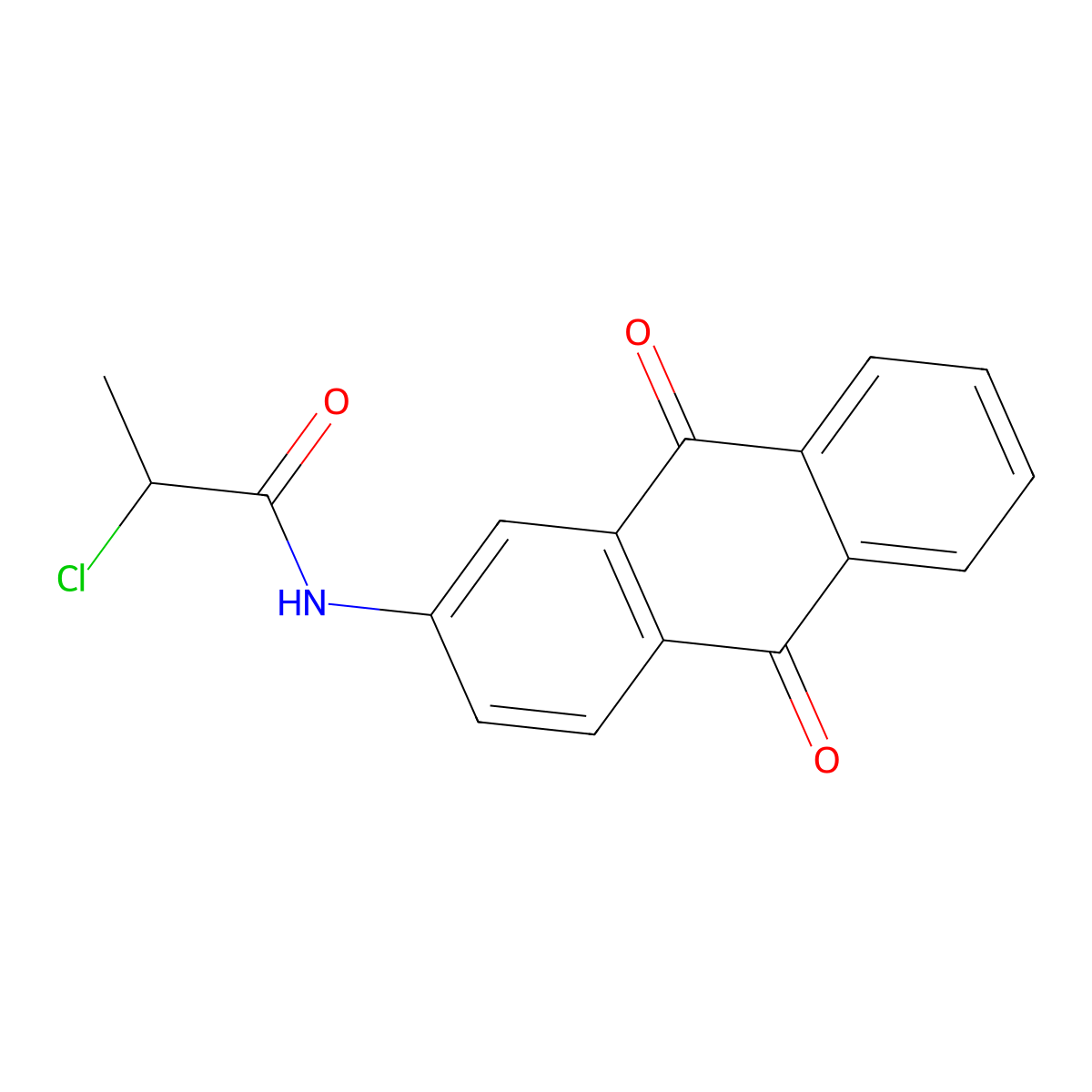 2-chloro-N-(9,10-dioxo-9,10-dihydroanthracen-2-yl)propanamide molecular structure, CAS 743444-23-7