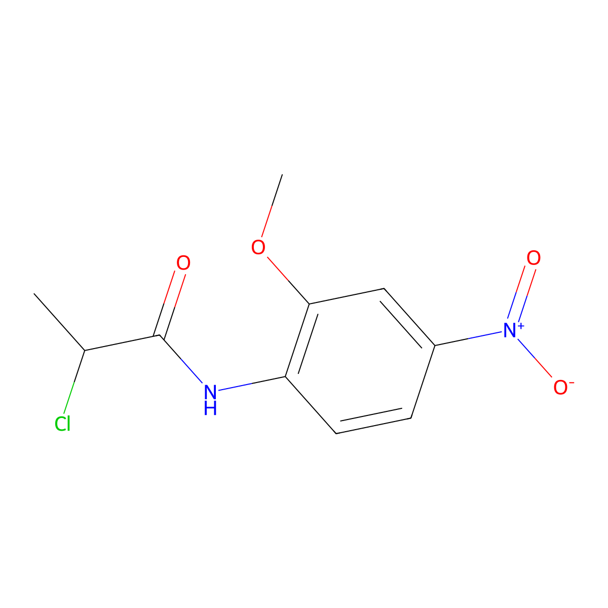 2-chloro-N-(2-methoxy-4-nitrophenyl)propanamide molecular structure, CAS 743444-37-3