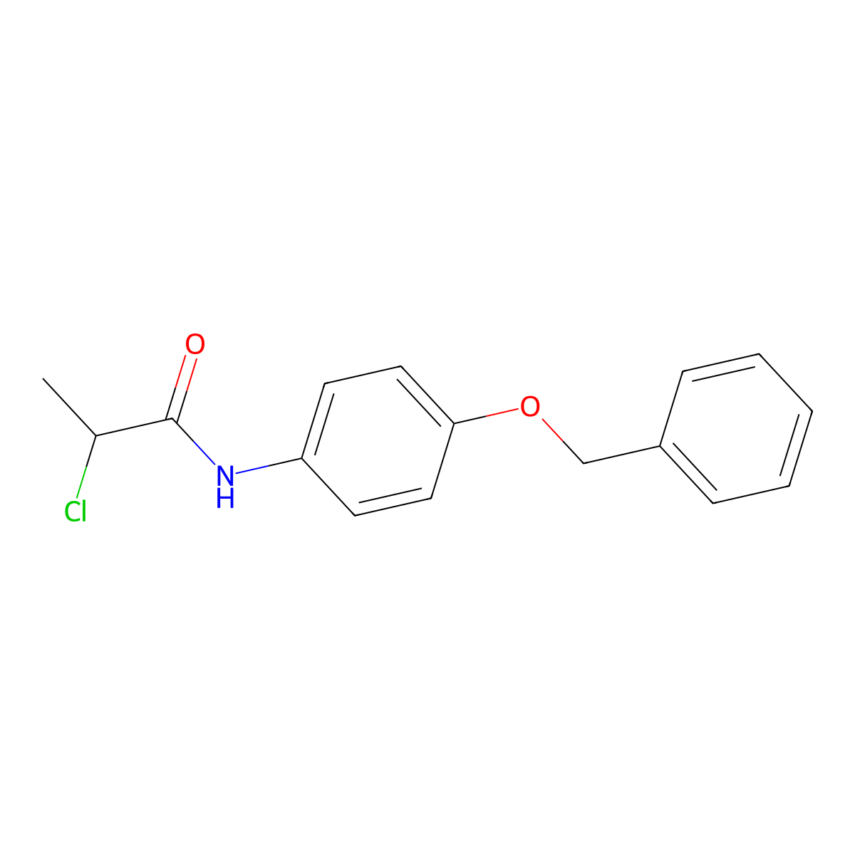 N-[4-(benzyloxy)phenyl]-2-chloropropanamide molecular structure, CAS 743444-38-4