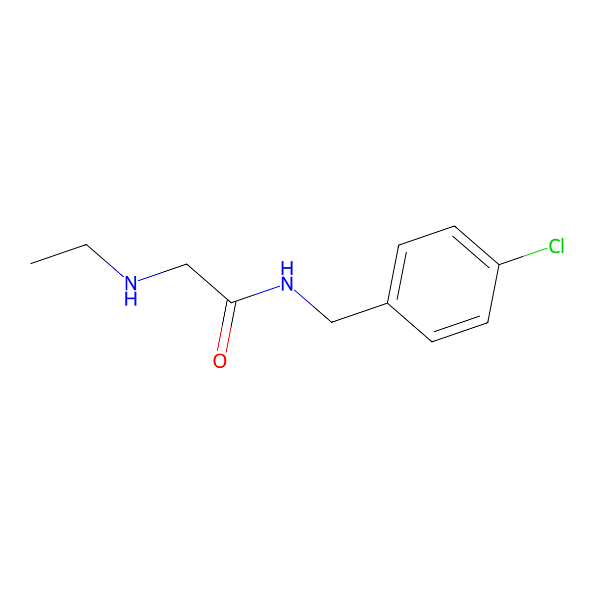 N-[(4-chlorophenyl)methyl]-2-(ethylamino)acetamide molecular structure, CAS 743444-39-5