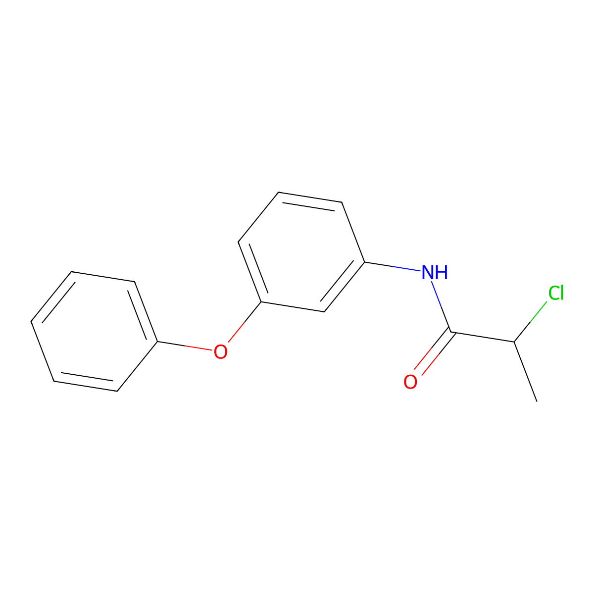 2-chloro-N-(3-phenoxyphenyl)propanamide molecular structure, CAS 743444-51-1